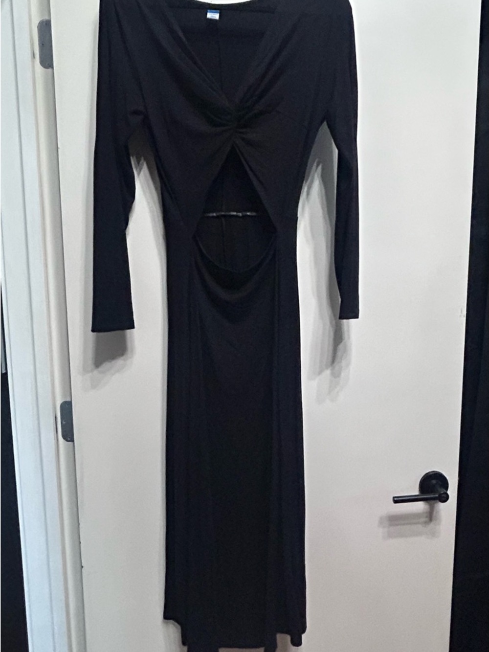 Old Navy Black Long Sleeve Cutout Maxi Dress
